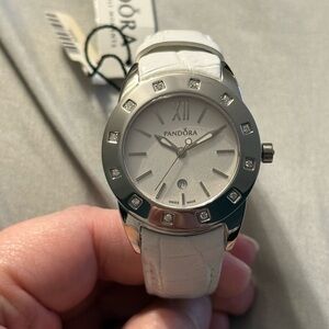 Pandora Silver and White Watch